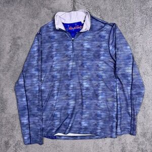 Robert Graham Jacket Men's M Classic 1/4 Zip Pullover Geometric Art UPF Wicking